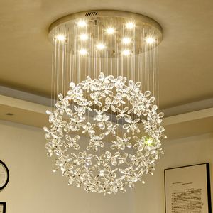 Luxe Crystal Kroonluchter Verlichting voor Woonkamer Grote vlinder lichte armaturen voor thuis moderne kristallen lampen