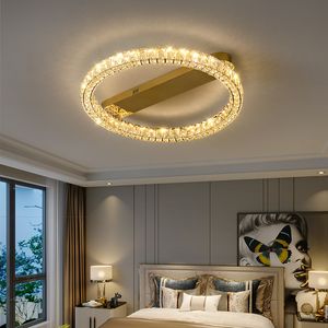 Luxe kristallen kroonluchter moderne villa dimbaar ronde slaapkamer woonkamer plafondlamp woondecoratie binnenverlichting kroonluchter