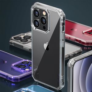 Coque de téléphone de luxe carrée transparente, Anti-jaunissement, antichoc, souple, antichoc, pour iPhone 14 Pro