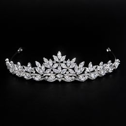 Luxe cristal fleur diadème pour femmes bandeau mariage cheveux accessoires couleur argent casque mariée bijoux cadeau