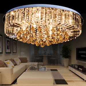 Luxe Crystal Ronde Kroonluchter Verlichting Moderne Hedendaagse Kroonluchters Hanger Plafondlamp Licht Armatuur Voor Eetkamer Woonkamer Hotel Showroom