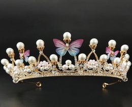 Luxury Crystal Wedding Butterfly Crown Bridal Tiaras Prom Bride Hair Ornement Bijoux Accessoires Rhinaistone Tiara Bandband SS30 C5791258