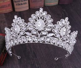 Crystals de luxe Royal Wedding Crown Silver Gold Rignestone Prom Prom Queen Queen Bridal Crown Hair Accessories Middle East5369736