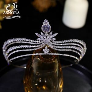 Luxe Zirconia Kroon Bruiloft Haaraccessoires Voor Vrouwen Tovenaar Bruidshoofdbanden Meisje Verjaardag Diademas Sieraden 240130