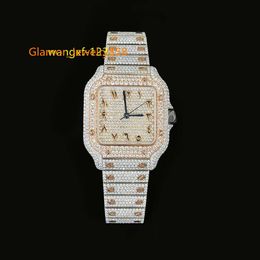 Luxe personnalisé glacé VVS 1/VS1 GRA certifié réponse clouté Moissanite diamant Buss Down HipHop testeur de bijouxMontre haut de gamme de mode emballage de boîte de montre exquis