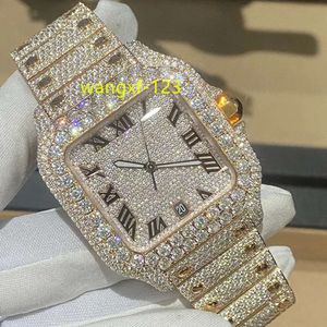 moissanite watch Montre de luxe en moissanmes, personnalisée, glacée, certifiée GRA, buste en diamant, bijoux Hip Hop