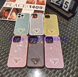 Luxe op maat gemaakte glanzende diamanten telefoonhoes geschikt voor iPhone 15 Promax/14 Pro/13/12 11 Promax Shiny Rhinestone Hard Cover Geschikt voor VIP -klanten 231221