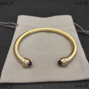 Luxe David Yurma armband kabel armbanden Designer sieraden vrouwen mannen zilvergolden parelhoofd x gevormde manchetarmband David sieraden kerstcadeau 5mm 544