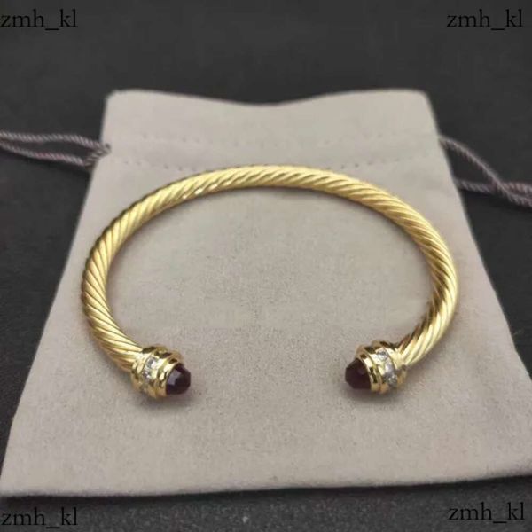 Luxury David Yurma Pulsera Pulseras de cable Diseñador Joyas Mujeres Men Silver Gold Pearl Head X Prazalete en forma de Joyería David Jewelys Regalo de Navidad 5 mm 623