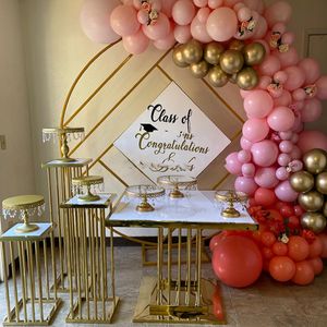 Decoración de lujo Globo personalizado Telón de fondo Mesa de escenario Arco de flores Eventos Favores Suministros para fiestas Telón de fondo de boda senyu945