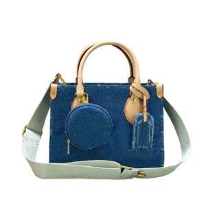 Luxe denim kleine handtassen Designer Tote Bag voor vrouwelijke designer tas On the Go Classic Shoulder Crossbody Body Fashion Binke tas Coin Purse M46373