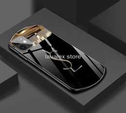 Étui de téléphone en verre trempé de maquillage de miroir de Luxur