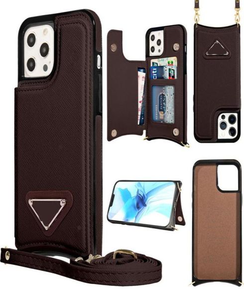 Cajas de billetera de diseño de lujo para iPhone 13 Pro Max 12 Mini 11 XR 7G Hombres para mujer Bolso de embrague de rayas de negocios largo Monedero de cuero Monedero4753430