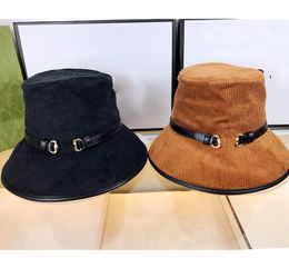 Diseñador de lujo Sombrero del cubo Hebilla de oro Gorra Pana Sombreros de pescador G Casquette Denim Sombreros de ala ancha para mujeres Gorro para hombre Cappello chapeaux