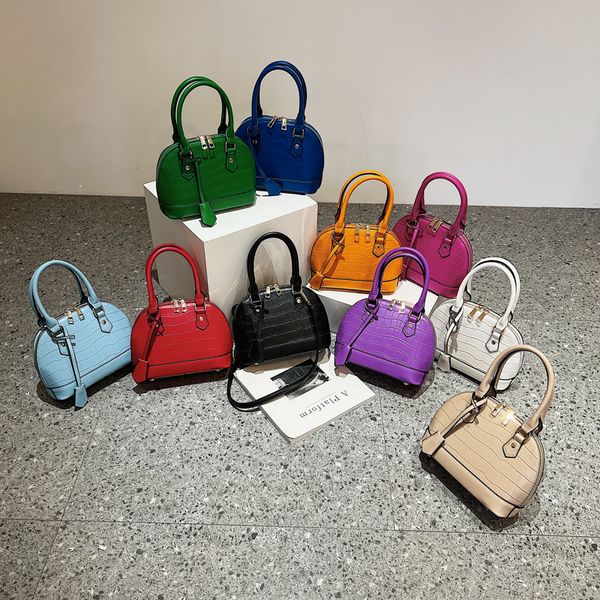 Bolsos de diseñador de lujo Bolso retro de PU Moda Bolso de concha de piedra simple Carteras cruzadas Cartera portátil Bolsos de hombro Bolso de mensajero de mujer de diamante