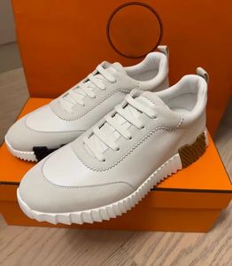 Diseño de lujo 2023S / S Hombres Zapatillas de deporte que rebotan Piel de becerro Cuero Gamuza Corredor Deportes Piel de cabra Suela ligera Zapatillas bajas Chaussures de Espadrilles EU38-46 Con caja