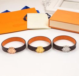 Luxe design armband Dames populair sterrenleer driedimensionale klinknagelband lederen band roestvrij staal paar roségouden armband geen doos y158