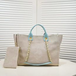 Totes de sac à main occasionnels de mode de conception de luxe avec le grand sac fourre-tout de plage de broderie de toile grand sac à provisions