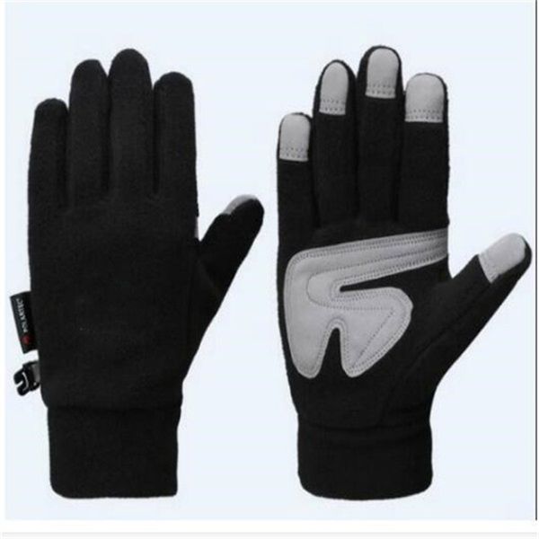 Gant de conception de luxe hiver polaire lettre impression gants à la mode un coupe-vent chaud mitaines hommes femmes Telefinger écran tactile gants extérieur équitation polaire gant