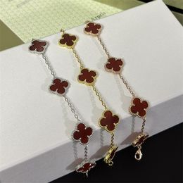 Joyería de diseño de lujo Boda van Clover pulsera de mujer Regalo de Navidad Moda Trébol de cuatro hojas 8K Chapado en oro Joyería clásica del día de la madre