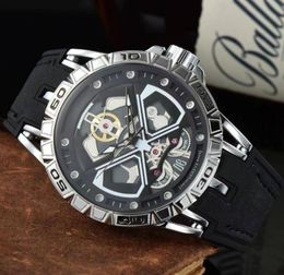 Men de diseño de lujo mira grande dial suiza Ginebra para hombres relojes de la marca top marcador de cuarzo excalibur spider modelo rojo azul negro pulsador de pulsera deportiva reloj8834178