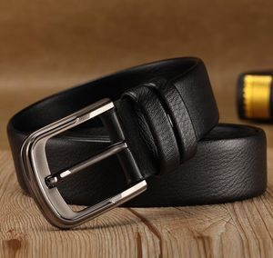 Luxe ontwerp Mens Belt Fashion Men Leather Black Business Belts Women Gold Buckle Dames Classic Casual 0026