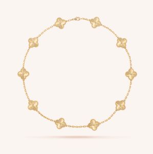 Collier de conception de luxe 18k Gold Ten Flower Clover Pendant Collier adapté aux bijoux quotidiens des femmes