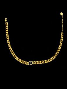 Collier de conception de luxe Chaîne de tour de cou 18K Colliers de cuivre en laiton plaqué en or 18K