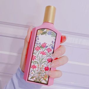 Luxe ontwerp sexy dames heren parfum parfums FLORA gardenia dames jasmijn roze fles spray type geur 100 ml goede geur fles unisex hoge versie snel schip