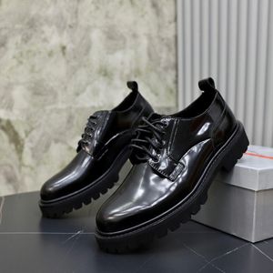Elegante heren derby loafers schoenen van geborsteld leer Lichte rubberen zaagtandzool Sneakers Zwart kalfsleer Oxford Wandelen Feest Trouwjurk Mocassins