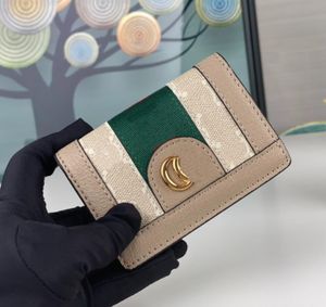 Luxe design korte portemonnee Matelasse reliëf portemonnee Ophidia Mini Clutch G Bag Pocket Card Real Leather Bestiary Coin Purse Horsebit Marmont Card Holder Man Wallet