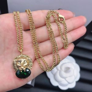 Luxe Design Zilveren Ketting Klassieke Mode Leeuwenkop Ketting Retro Paar Kettingen Ketting Seiko High-end Sieraden Supply