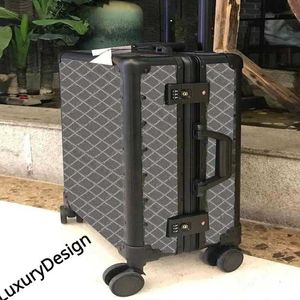 Diseño de lujo Trolley Estuche de viaje Maleta Maletas Equipajes Bolsas Estuche Hombres Mujeres Textura Draw Bar Box Savoy Trolley Trunk Purse Rod Box Spinner Rueda universal 0616