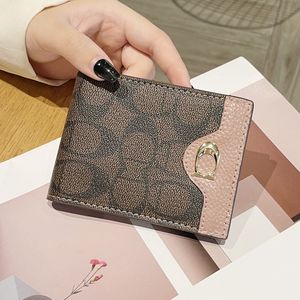 Carteras de diseño de lujo para mujer, tarjetero multifunción de cuero PU, tarjetero pequeño para mujer, monedero corto para mujer