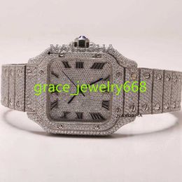 Luxe ontwerp met premium kwaliteit Moissanite Diamond Watch voor heren en geschenken geven met een redelijke prijs uit India