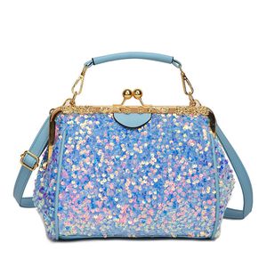 Luxe ontwerp dames handtas merk vrouw messenger bags Europe style retro lederen schoudertas pailletten mode vrouwelijke tote