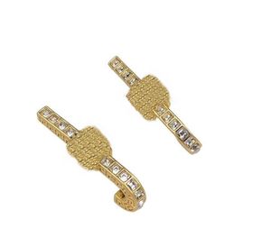 Luxe Conçu Mesdames Dangle Lustre Diamants Boucles D'oreilles Banshee Medusa Tête Portrait Plaqué Or 18K Femmes Gland Boucle D'oreille Designer Bijoux 9009