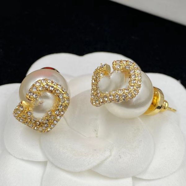 Designer de luxe 18k en or diamant perle collier bracelet bracelet suspension des boucles d'oreilles en jeu de bijoux pour femmes pour les fêtes de mariage cadeaux d'anniversaire de mariage avec boîte
