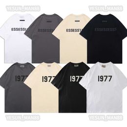 Designer de luxe 1977 Ential Classique T-shirt Hommes et Femmes Hip Hop Fog Top Été Respirant High Street Coton Lâche Tees