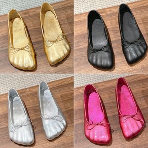 Diseñador de lujo Bailarina anatómica Zapatos de ballet casuales Zapatos planos con lazo para el pulgar Forma de cinco dedos en la punta Cómodo desgaste externo 35-40