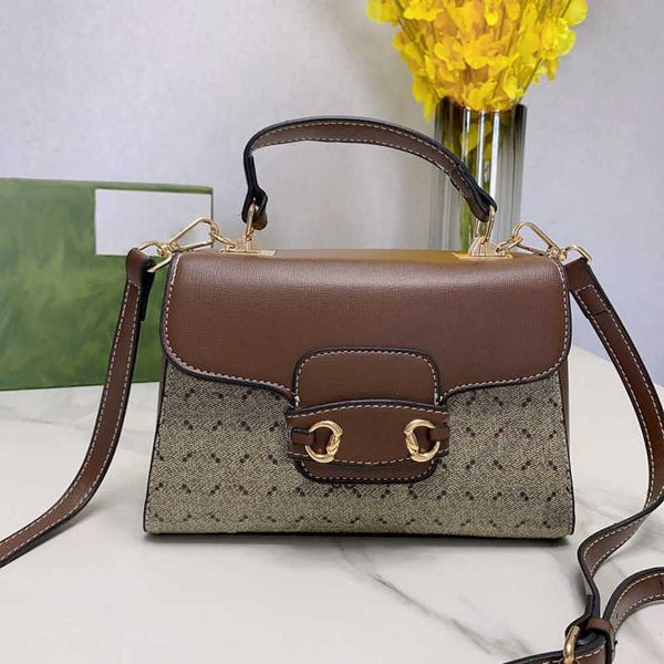 Bolso de diseñador de lujo Classic G Letter Print Tots Bag Mujeres Diseñadores Bolsos Marca de moda Maletín Cartera Vintage Ladies Brown Leather Shoulder Bags