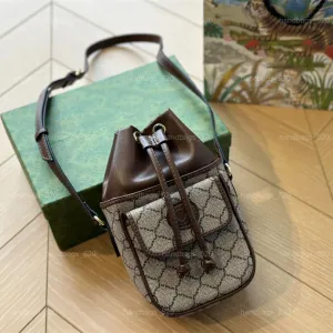 Mini sac seau design Speedy femmes en cuir véritable cordon sac à bandoulière sacs à bandoulière femme sac fourre-tout sac à main de luxe Shopping Hobo sac à main portefeuille