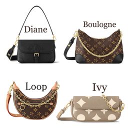 Luxe designer tas voor vrouwenlus portemonnee op ketting klimop schoudertas boulogne klassieke klep cosmetische tas stokbakken zakken mannen crossbody koppeling handtas lederen zakken riem