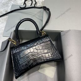 Luxe designer handtassen Krokodillenleer Crossbody-tassen 10A Zandloper-schoudertassen van hoge kwaliteit Echt leer Borse Dhgate-tassen met doos