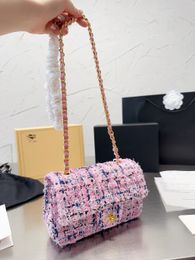 Luxe designer tas originele kwaliteit rijke tas keten crossbody tas wollen geweven tas