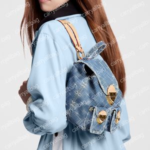 Luxe designertas Venetië rugzak denim tas damesmode rugzak echt leer Reisboekentas designer rugzak voor dames 10A denim rugzak