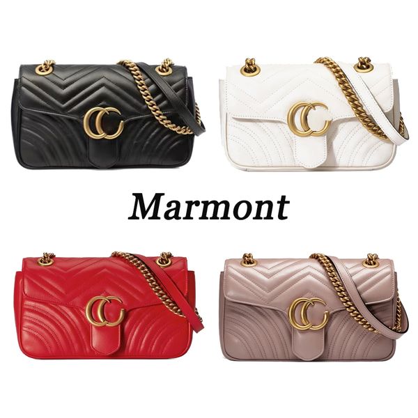 Marmont sac de luxe d'embrayage sac à main rabat même sac designer sac à main chaîne bandoulière matelassée en cuir enveloppe sac dame bandoulière hommes pochette fourre-tout ville caméra sacs