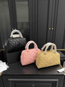 Luxe designertas Dames handtas Mode casual clutch handtas Middeleeuwse bowlingtas met grote capaciteit Hoge kwaliteit kaviaar koeienhuid