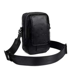 Designer de luxe Sacs Noir gaufrage 2023 nouveau sac à bandoulière en cuir classique pour hommes sac à bandoulière de haute qualité mode sac de téléphone portable