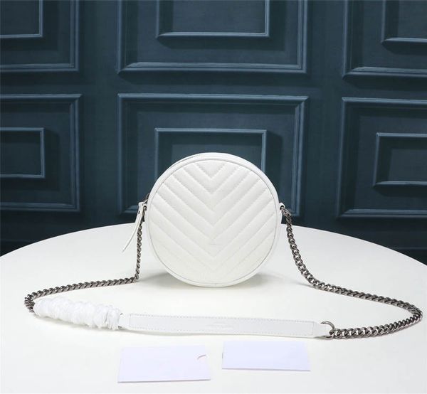 sacs de créateurs de luxe Mode VINYLE motif en forme de V sac à bandoulière matelassé Sac à bandoulière à chaîne ronde pour femme de marque Livraison gratuiteLivraison gratuite